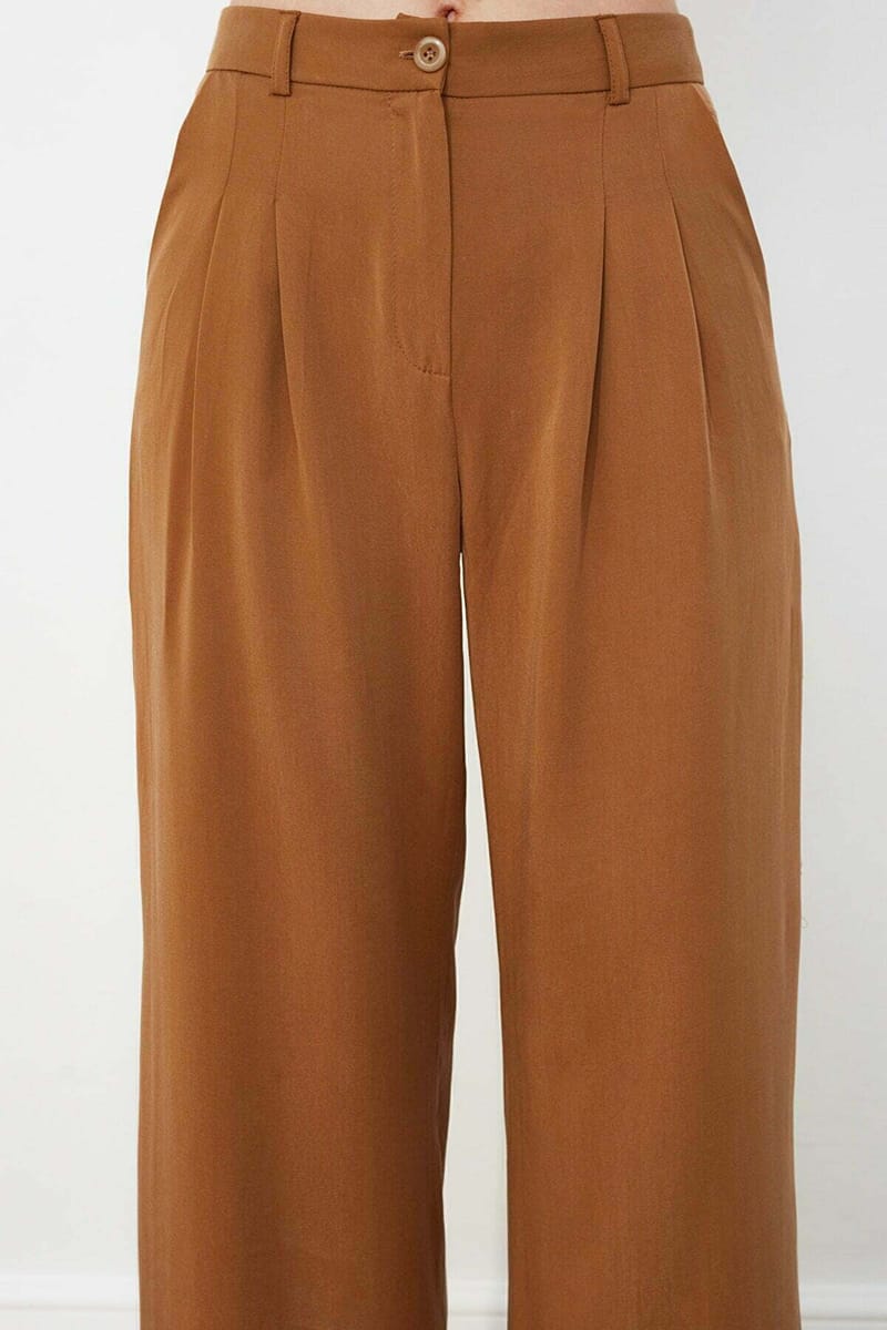 Brown Straight Wide Leg Women's Pants Brown Straight Wide Leg Women's Pants - Trousers 23