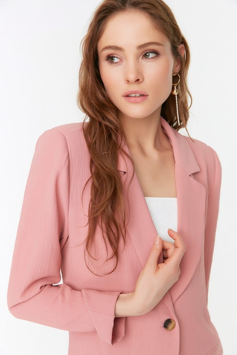 Dried Rose Button Jacket
