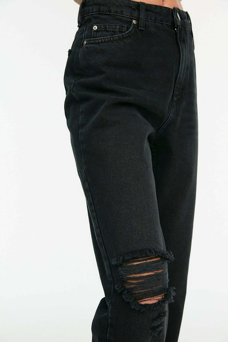 High Rise Ripped Bootcut Jeans - Skinny Jeans 27