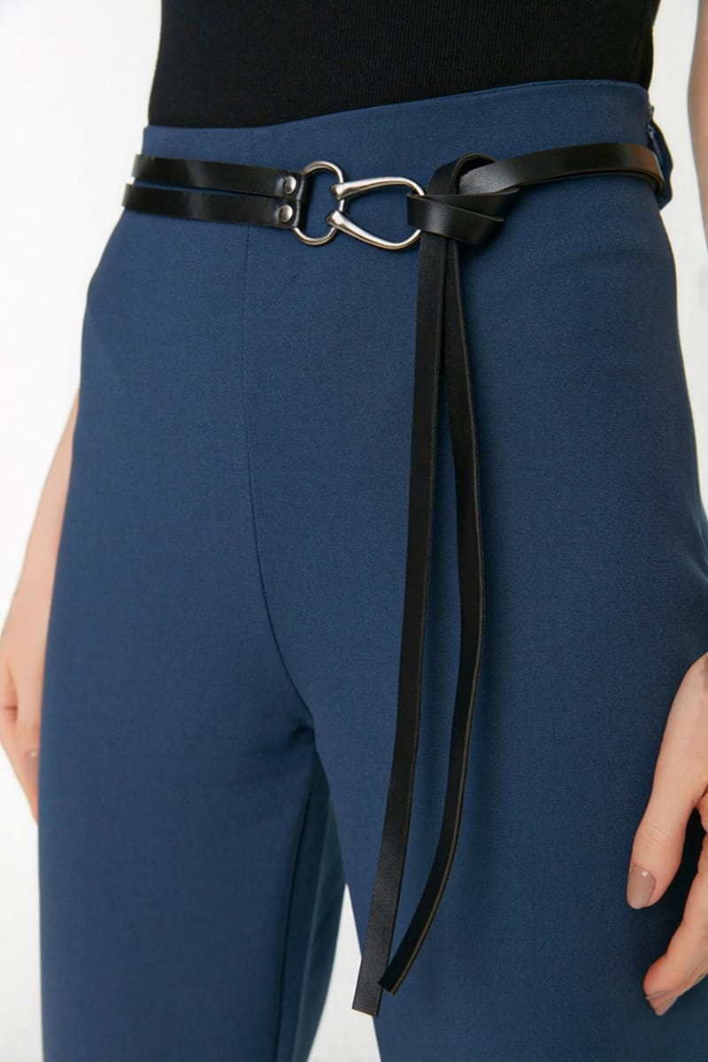 Navy Blue High Waist Women's Pants Navy Blue High Waist Women's Pant - Formal Pants 23