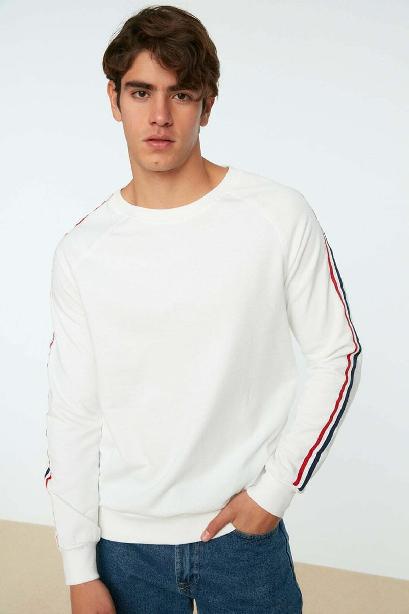 Stripe Sleeve Sweatshirt