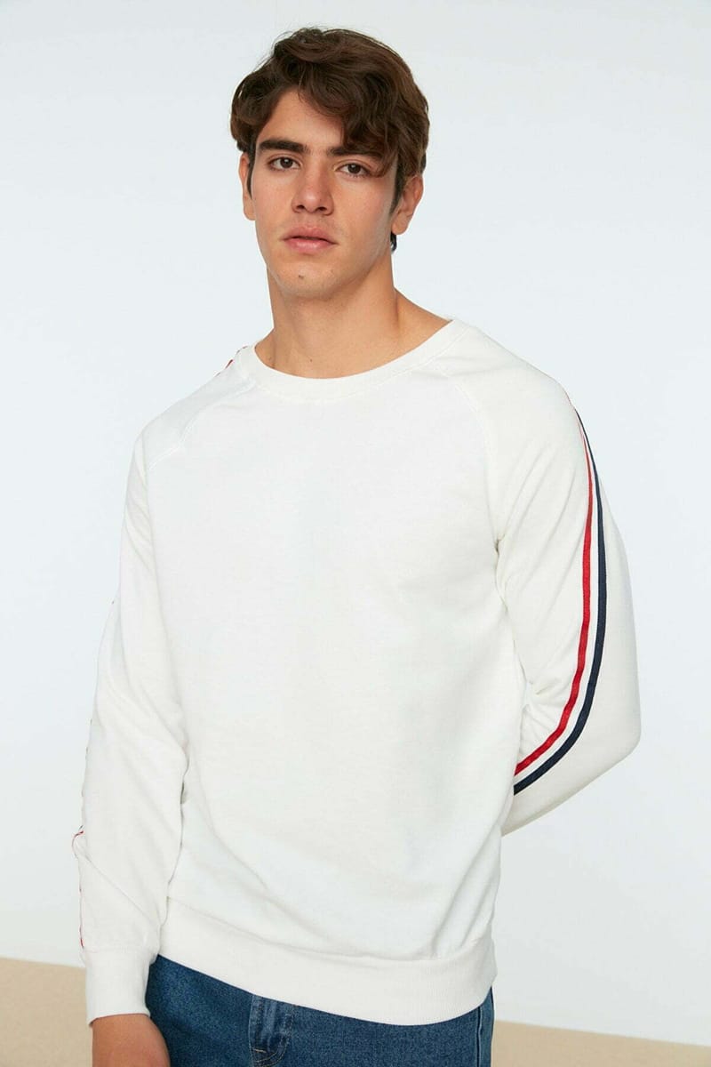 Stripe Sleeve Sweatshirt