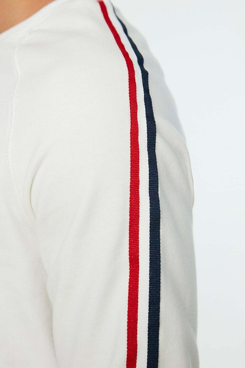 Stripe Sleeve Sweatshirt