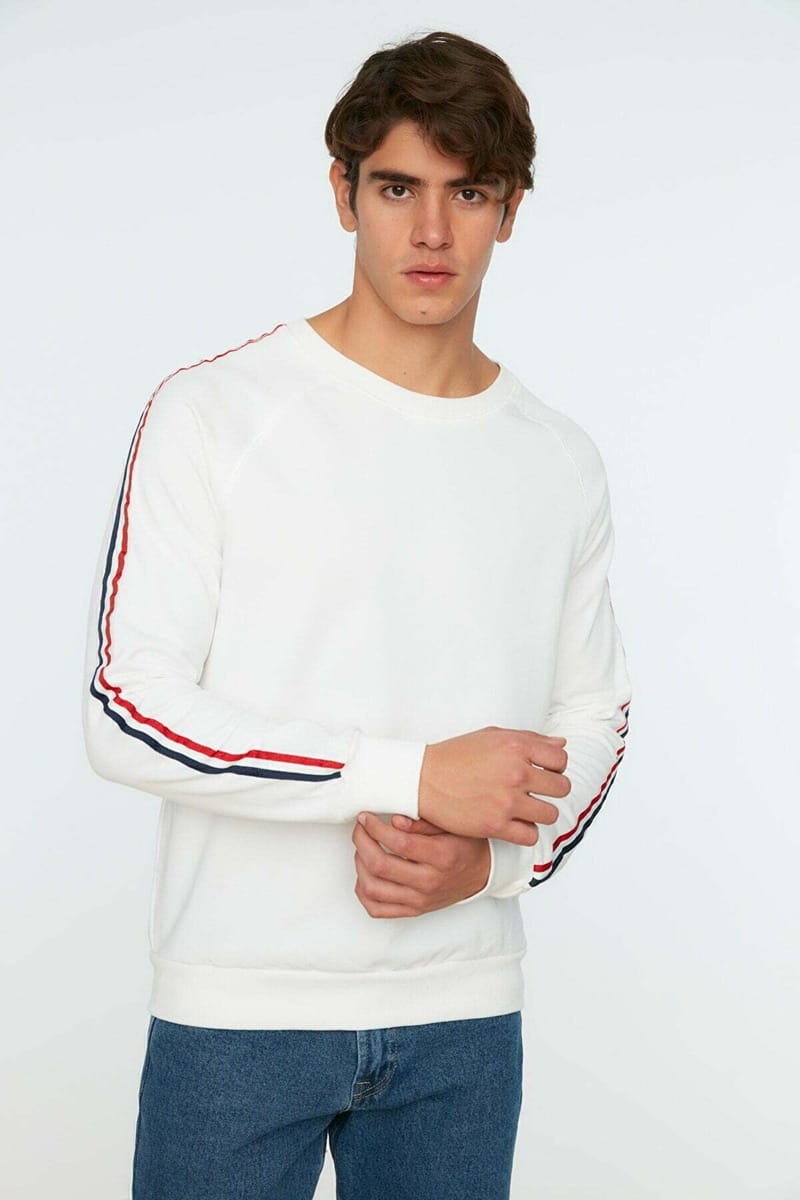 Stripe Sleeve Sweatshirt