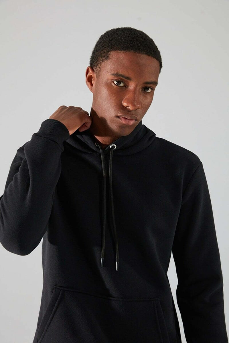 Black Essential Men's Hoodie - Hoodies 22