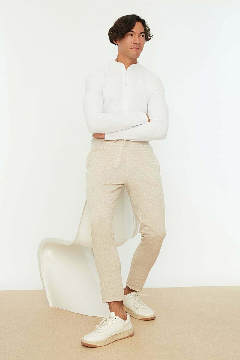 Men's Checked Sweatpants - Sweatpants 40
