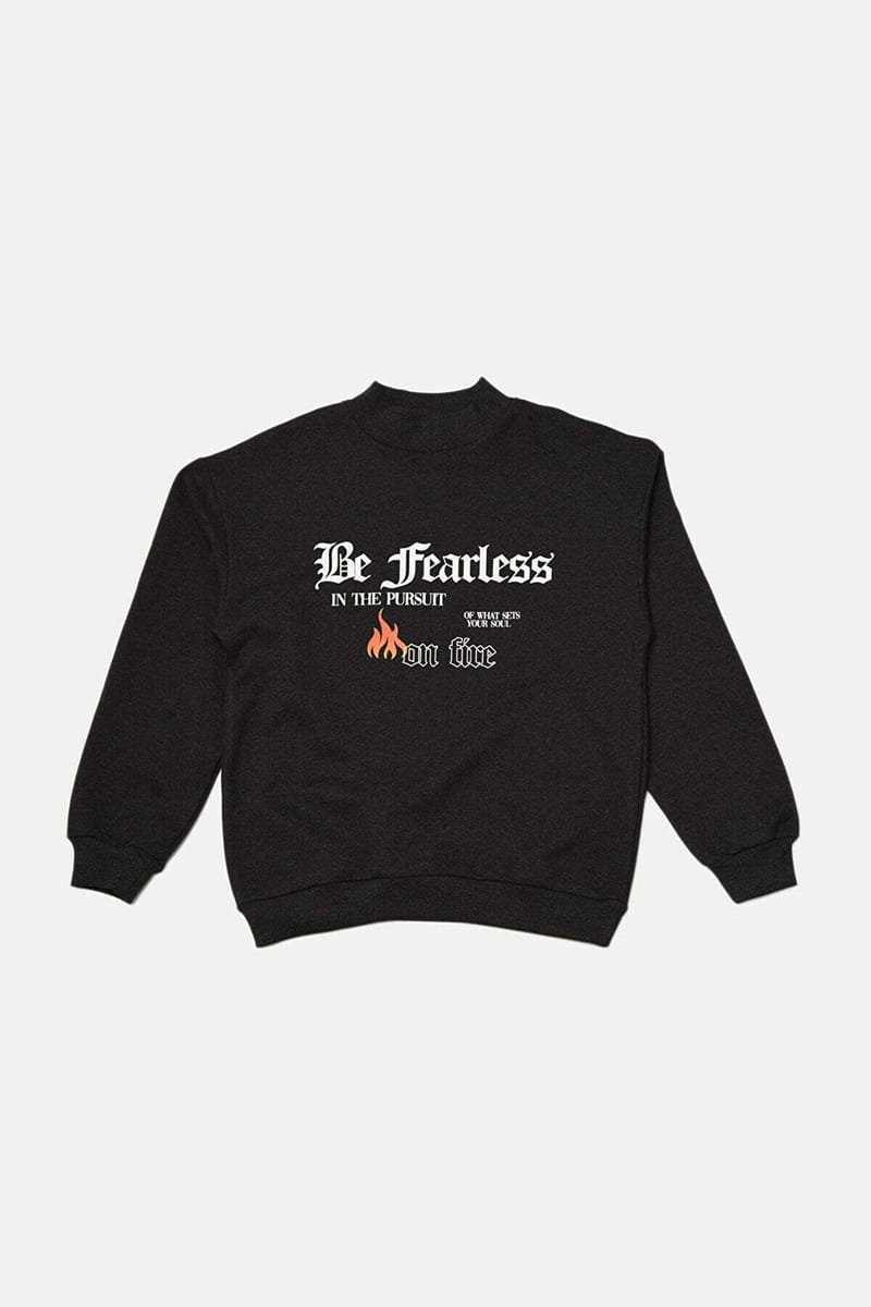 Black Graphic Knitted Women's Sweatshirt - Sweatshirts 35