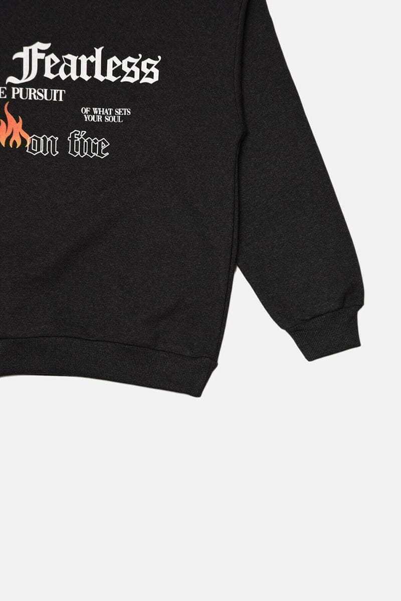 Black Graphic Knitted Women's Sweatshirt - Sweatshirts 38