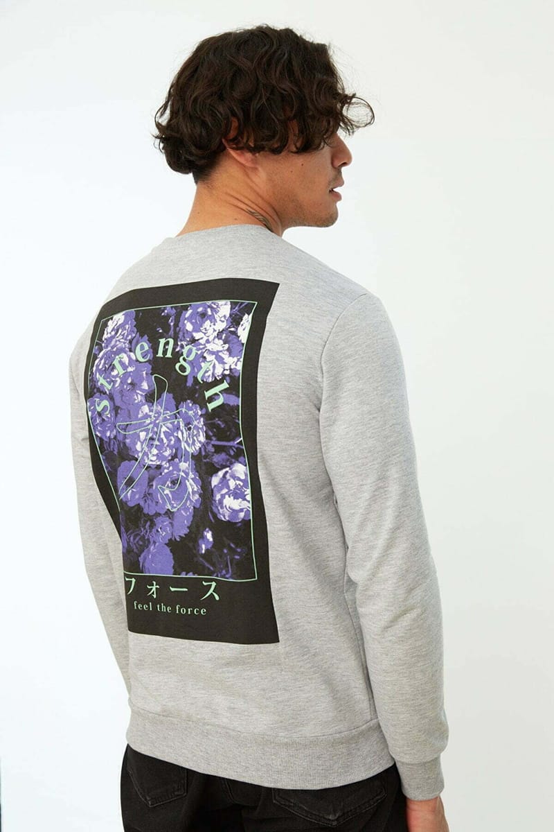 Back Print Graphic Men's Sweatshirt - Sweatshirts 59