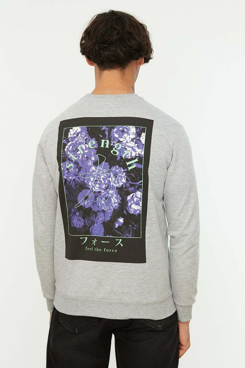 Back Print Graphic Men's Sweatshirt - Sweatshirts 54