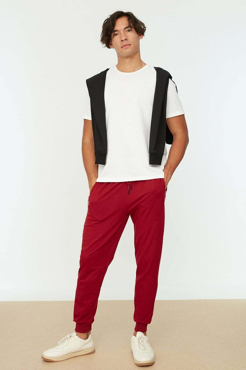 Red Essential Zipped Pocket Men’s Sweatpants - Sweatpants 29