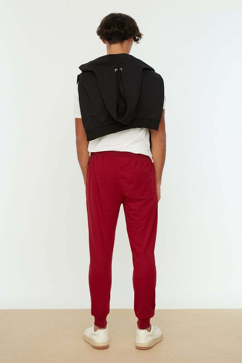 Red Essential Zipped Pocket Men’s Sweatpants - Sweatpants 34