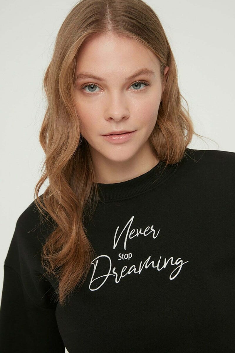 Printed Crop Sweatshirt - Sweatshirts 67