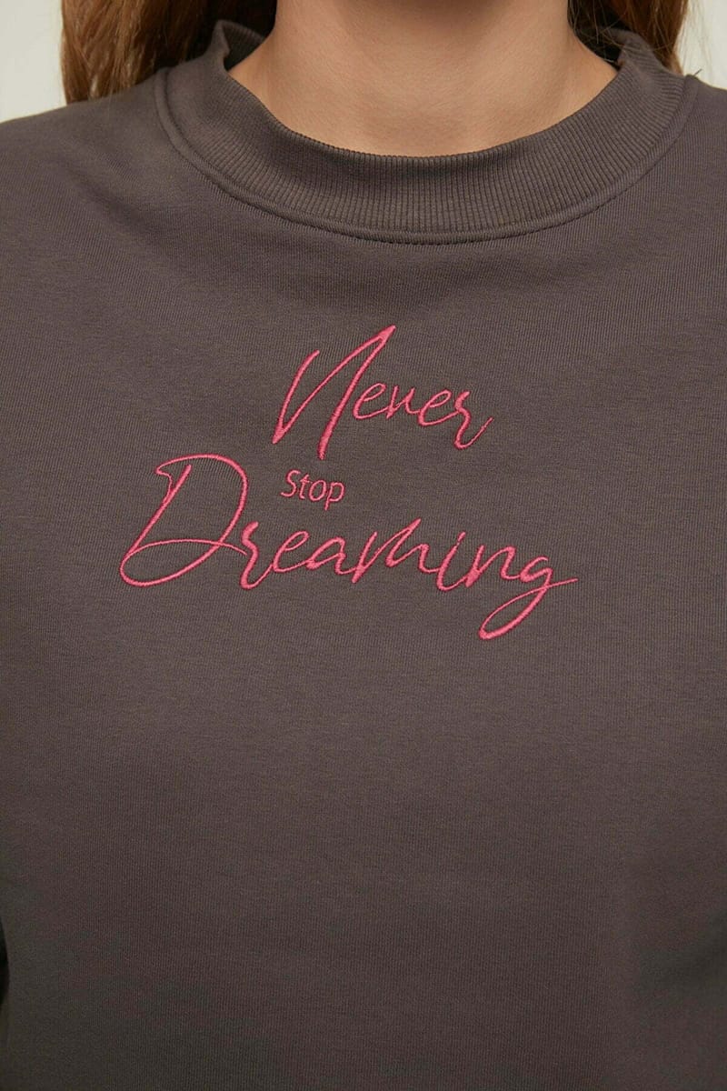 Printed Crop Sweatshirt - Sweatshirts 30