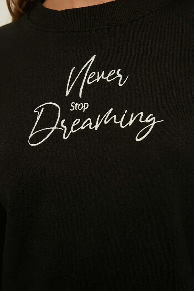 Printed Crop Sweatshirt - Sweatshirts 63