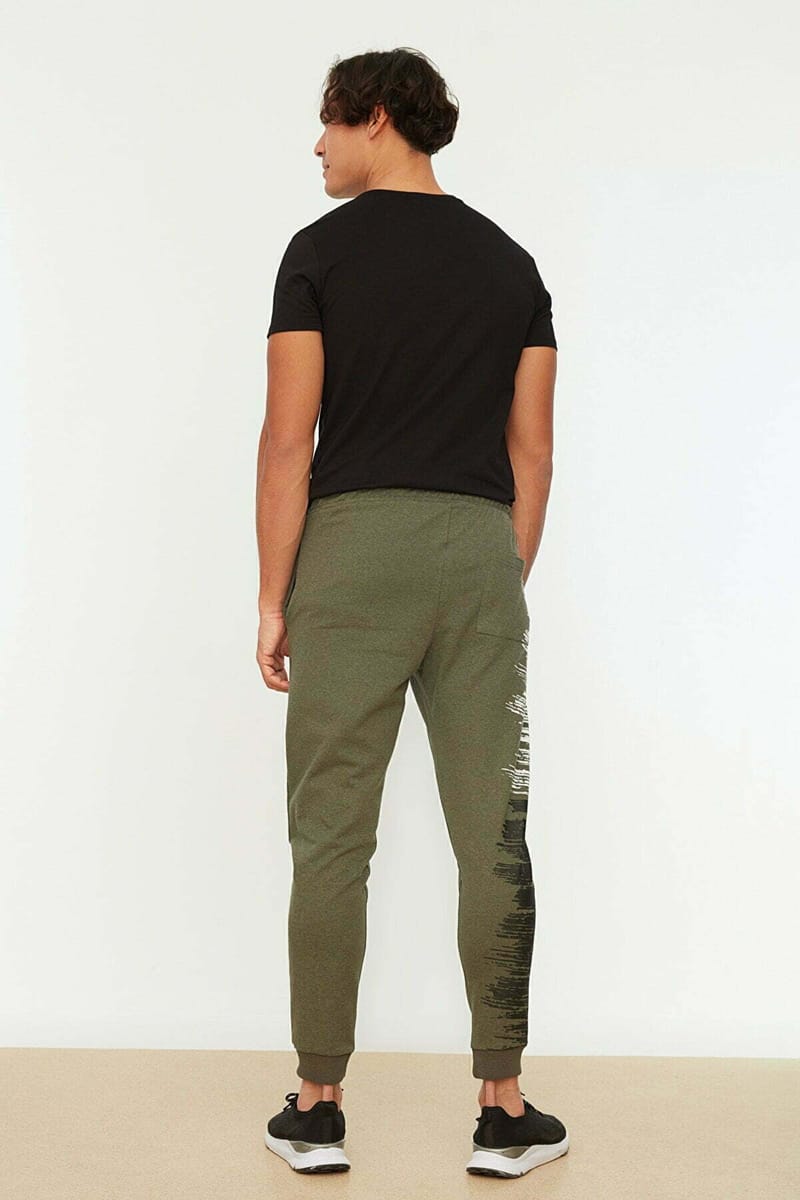 Side Print Cuffed Sweatpants