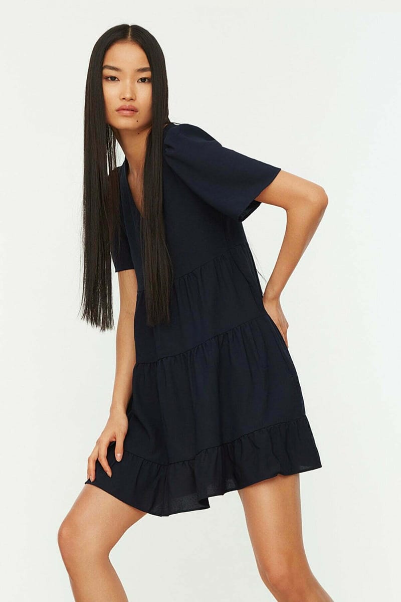 Wide Cut Dress Trendyol - Women's Mini Dresses 23