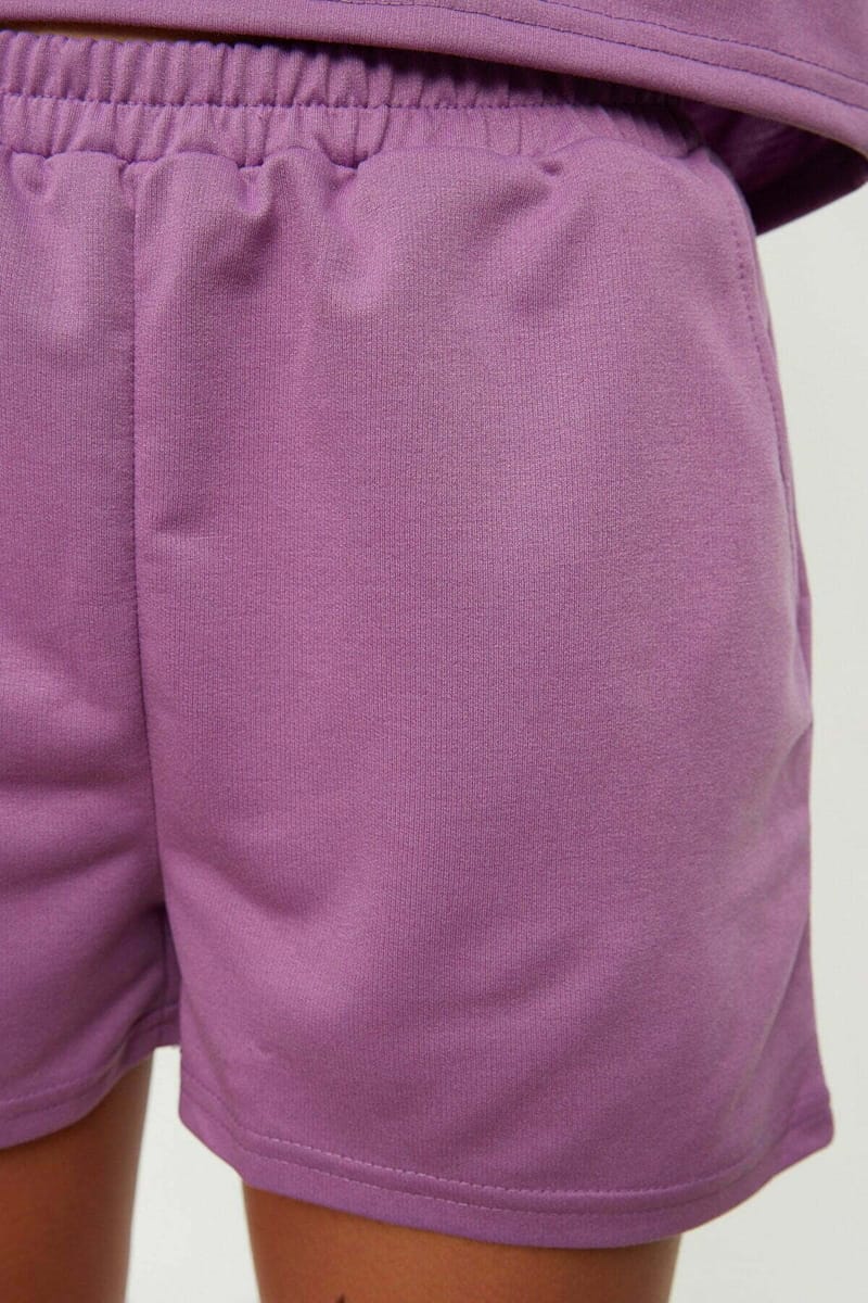 Purple Sleeve Print Knitted Pyjama Hoodie And Shorts Women's Set Purple Sleeve Print Knitted Hoodie And Shorts Women's Set - Co-ord Sets 29