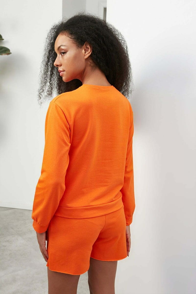 Crew Neck Embroidered Top & Shorts Set - Co-ord Sets 29
