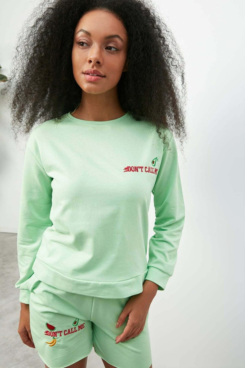 Crew Neck Embroidered Top & Shorts Set Crew Neck Embroidered Top & Shorts Set - Co-ord Sets 44