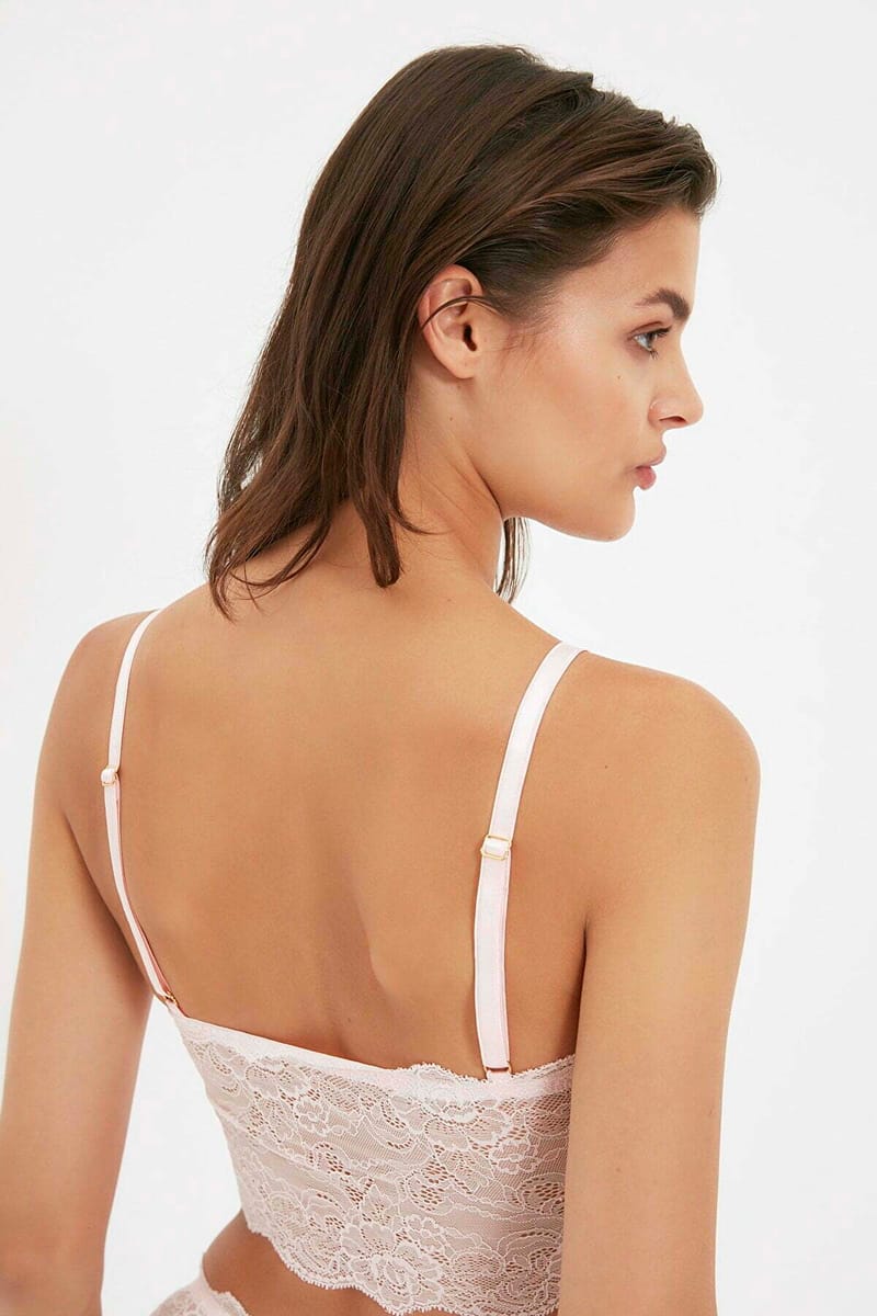 White Lace Detail Women's T-Shirt Bra White Lace Detail Women's T-Shirt Bra - Bras 22