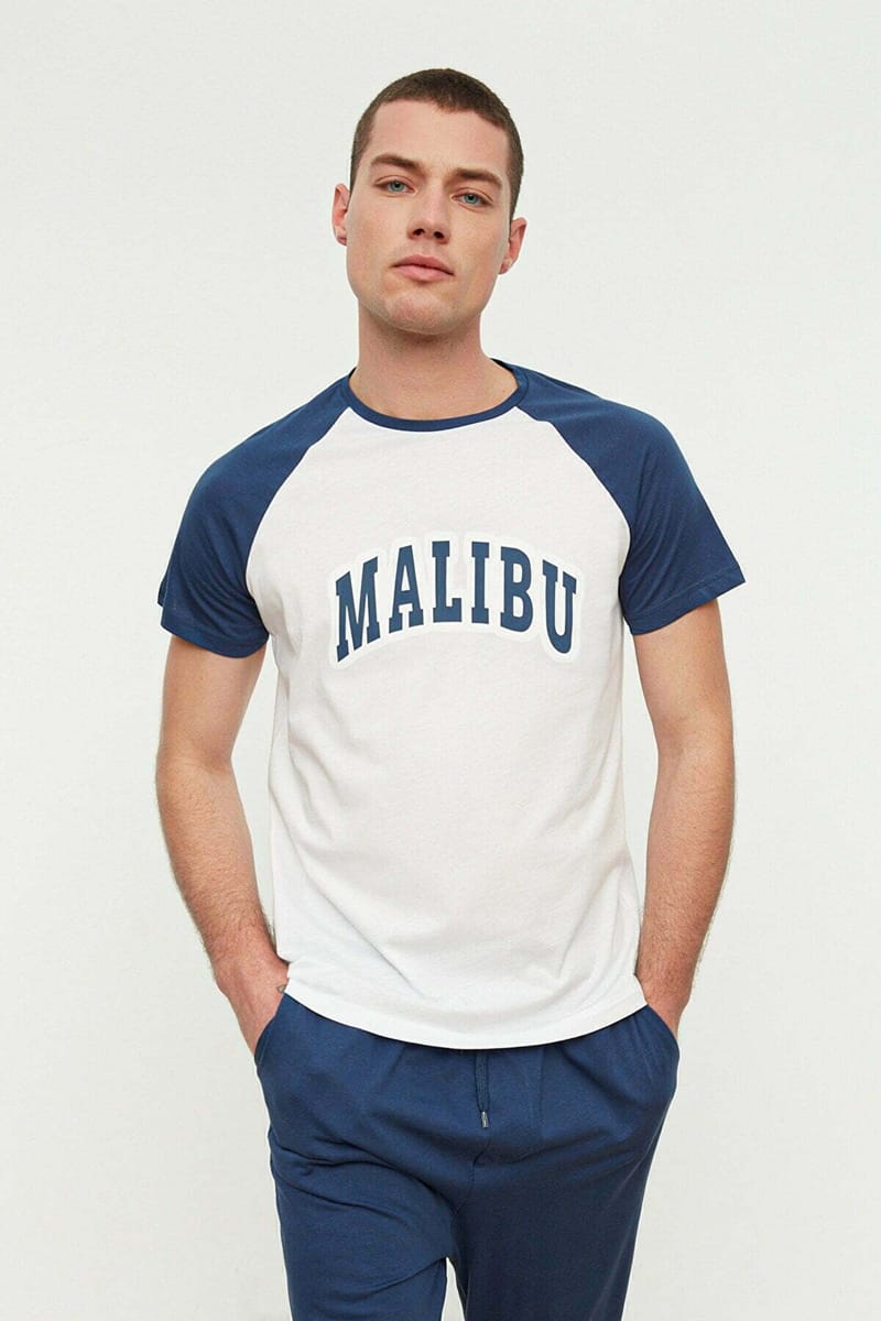 Blue Blue Essential Knitted Top And Pant Men's Pajamas Set Trendyol - Men's Pyjama Sets 26