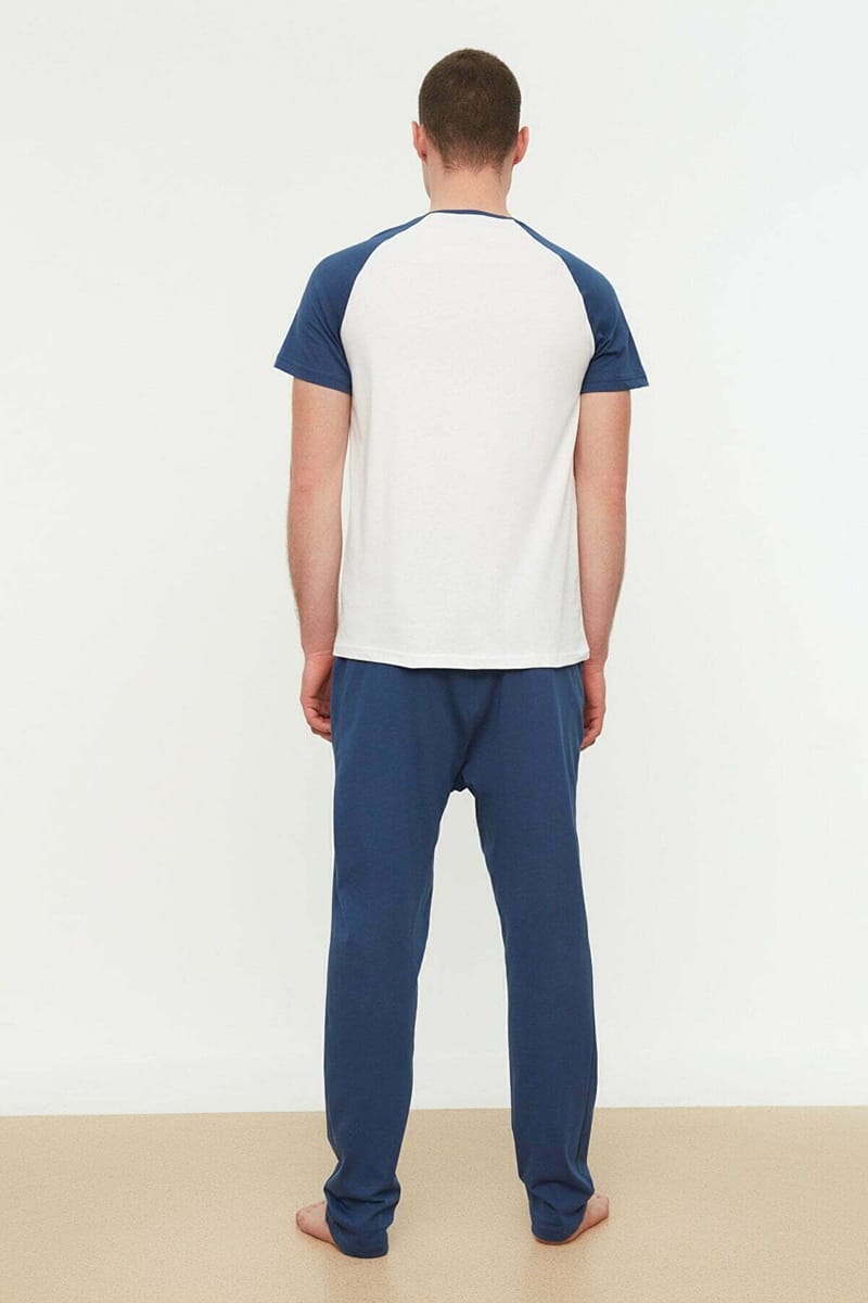Blue Blue Essential Knitted Top And Pant Men's Pajamas Set Trendyol - Men's Pyjama Sets 29