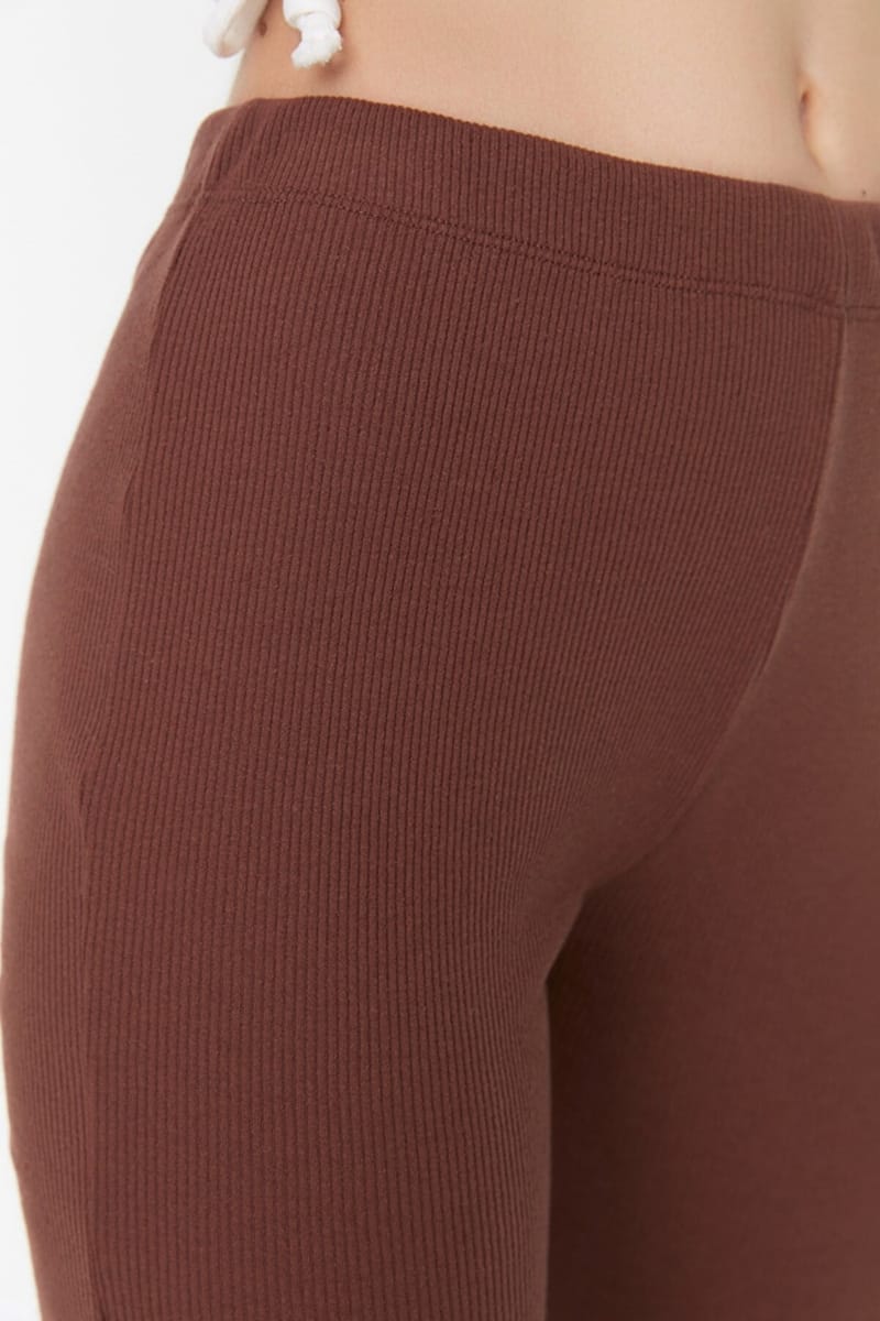 Brown Boot-Cut Wide Leg Women's Trouser - Trousers 22