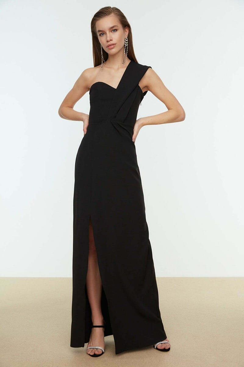 One Shoulder Side Split Dress - Party Dresses 18