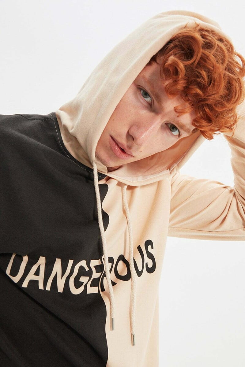 Two Tone Color Block Men's Hoodie - Hoodies 13