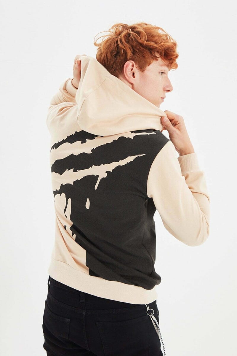 Two Tone Color Block Men's Hoodie - Hoodies 14