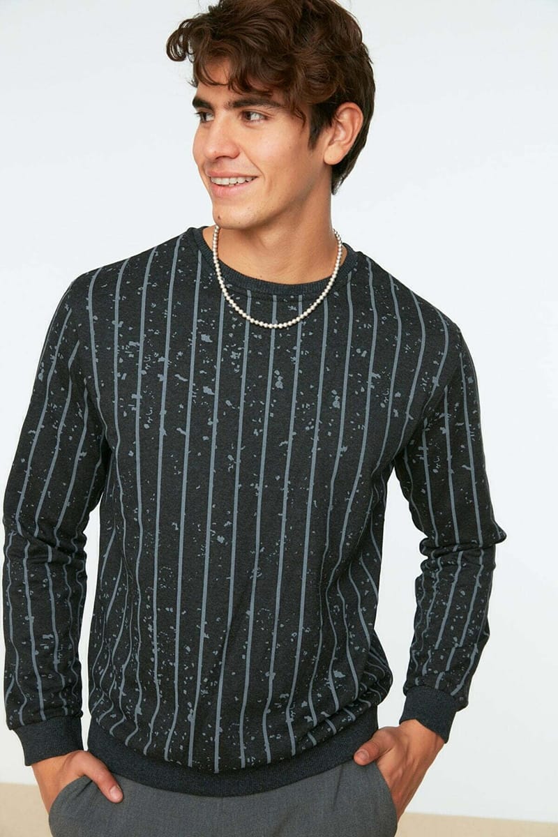 Regular Fit Crew Neck Sweatshirt Trendyol - Men's Sweatshirts 30
