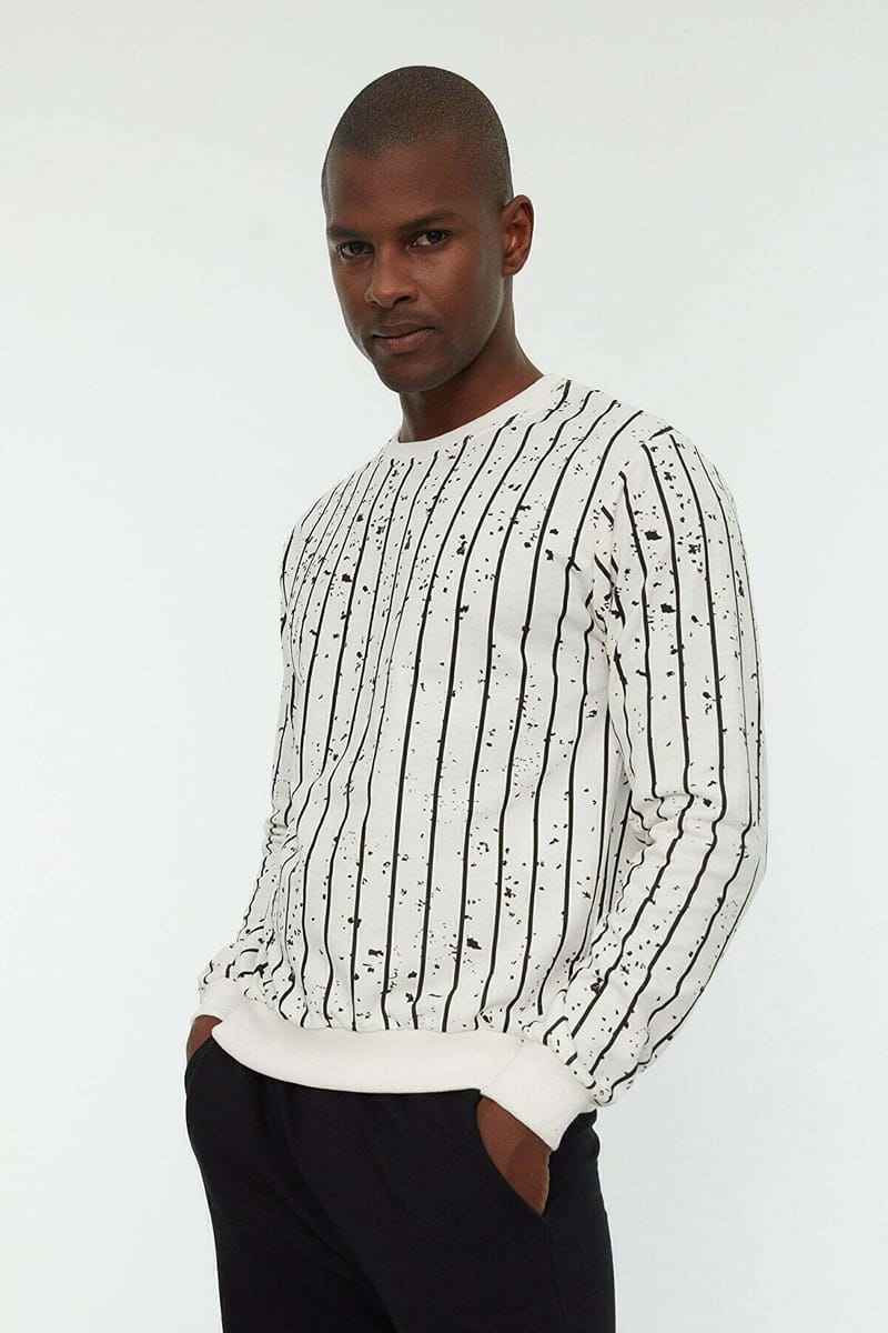 Regular Fit Crew Neck Sweatshirt Trendyol - Men's Sweatshirts 45