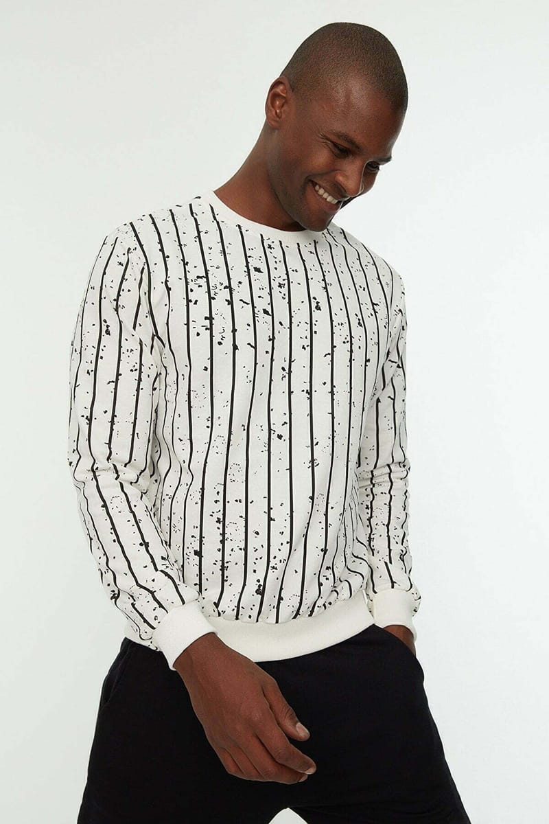 Regular Fit Crew Neck Sweatshirt Trendyol - Men's Sweatshirts 46