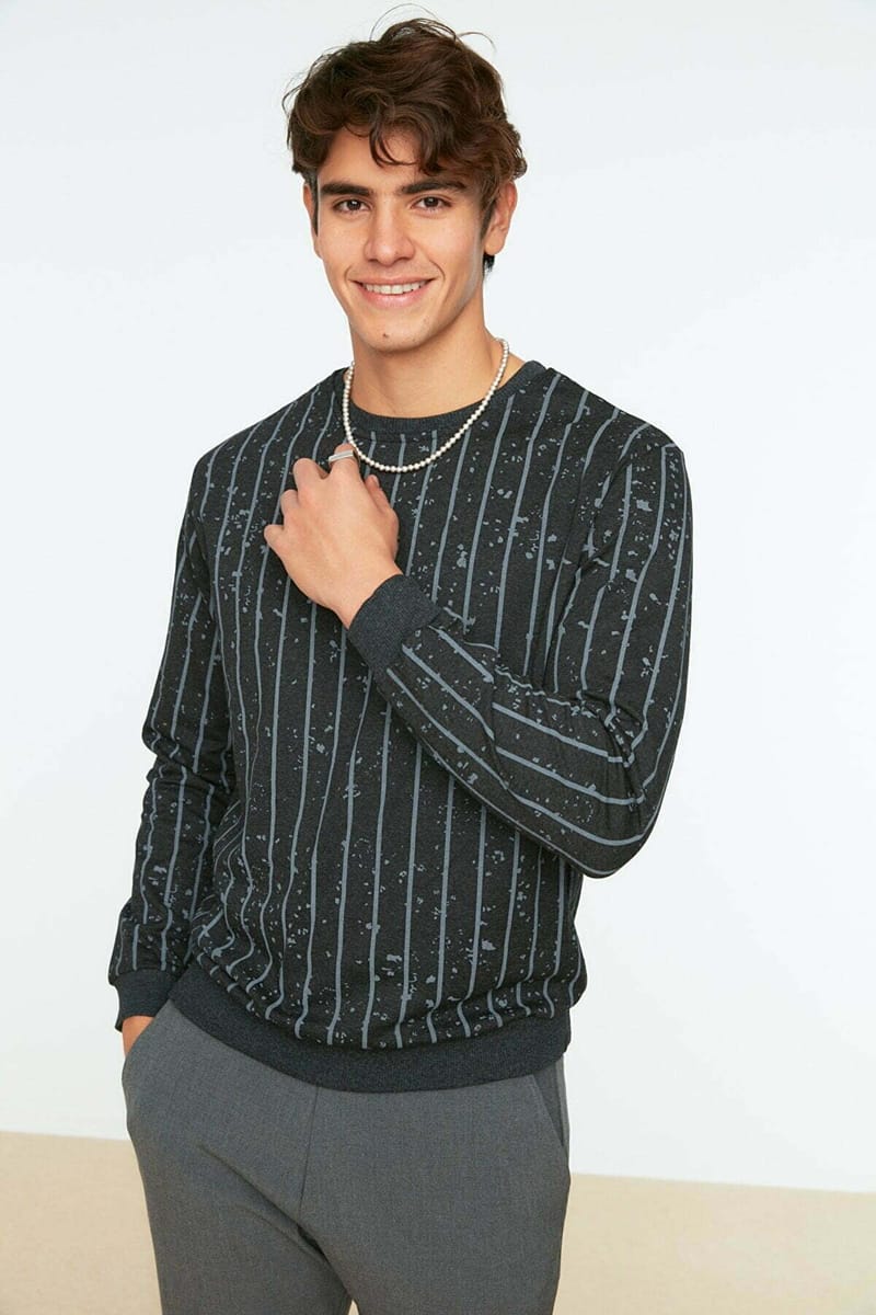 Regular Fit Crew Neck Sweatshirt Trendyol - Men's Sweatshirts 33