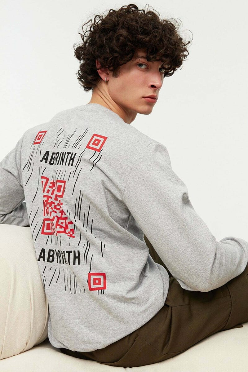 Regular Fit Long Sleeve Regular Crew Neck Printed Sweatshirt - Sweatshirts 23