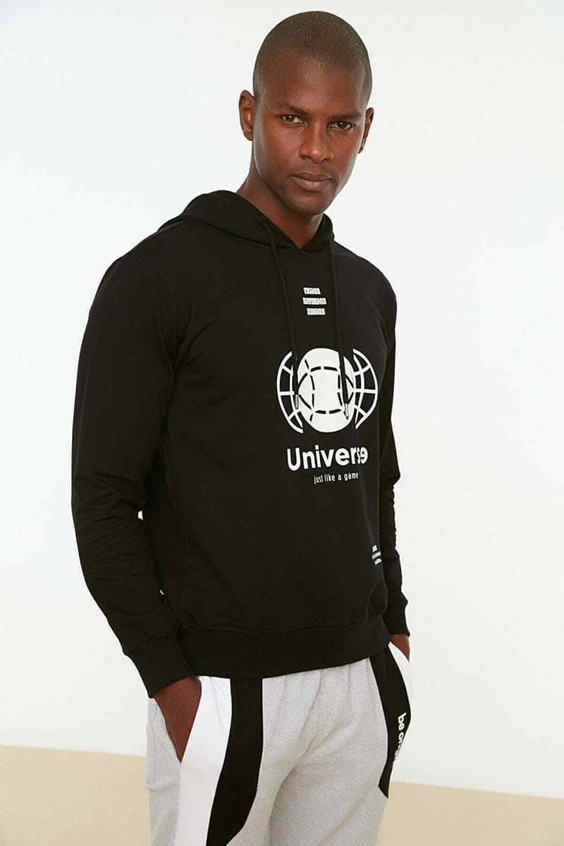 Graphic Black Men's Hoodie - Hoodies 29