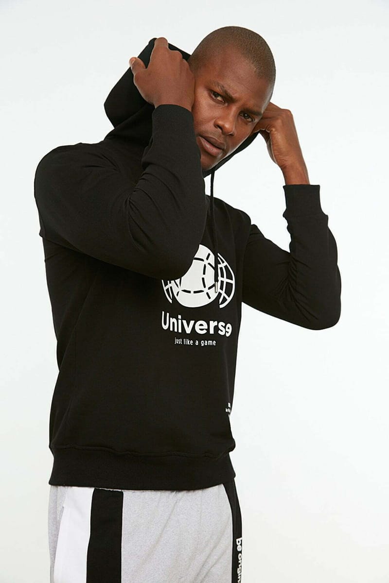 Graphic Black Men's Hoodie - Hoodies 31