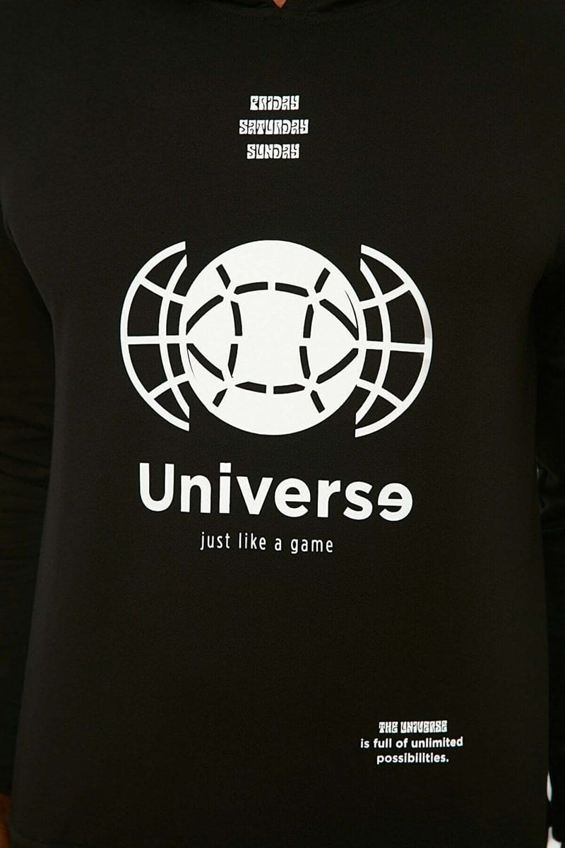 Graphic Black Men's Hoodie - Hoodies 32