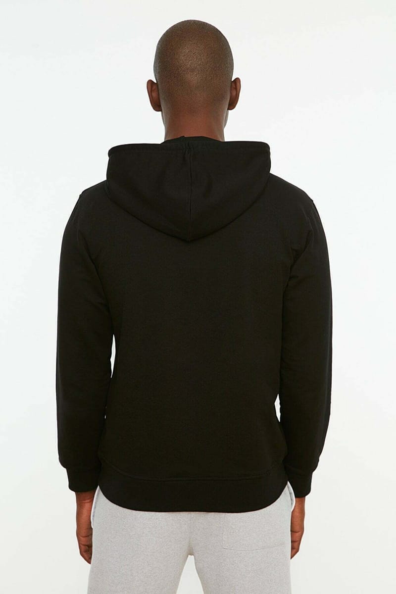 Graphic Black Men's Hoodie - Hoodies 34