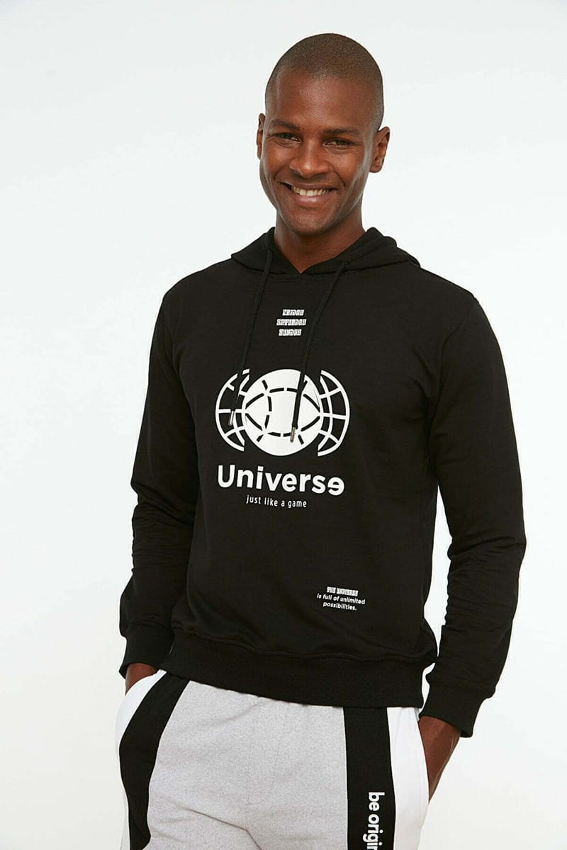 Graphic Black Men's Hoodie - Hoodies