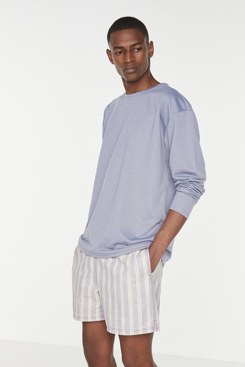 Essential Crew Neck Long Sleeve Oversized Men's T-Shirt - Long Sleeve T-Shirt 83
