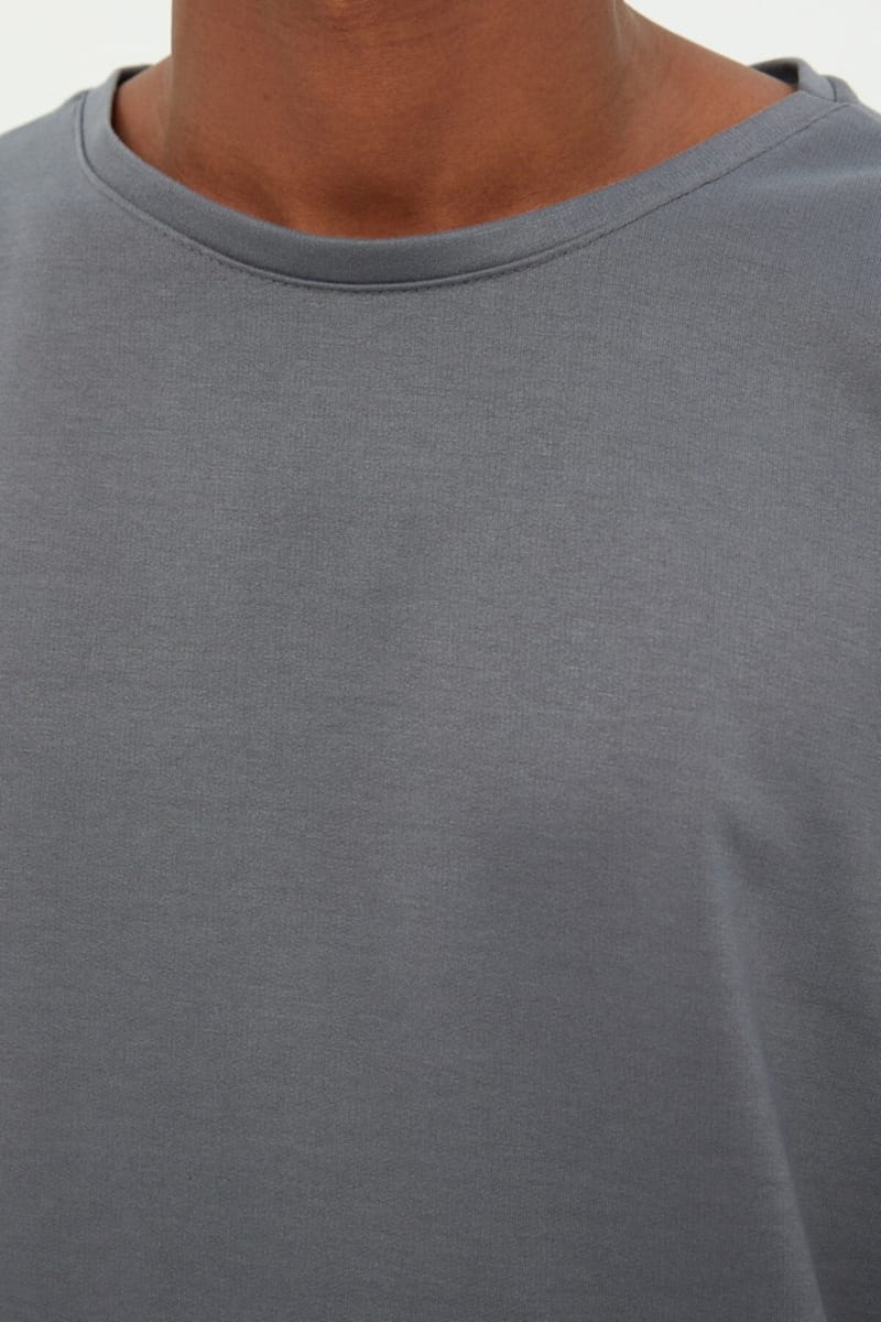 Essential Crew Neck Long Sleeve Oversized Men's T-Shirt - Long Sleeve T-Shirt 37