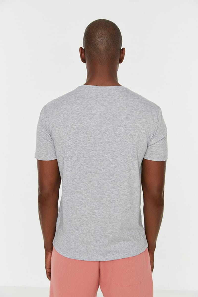 Slim Fit V Neck T-Shirt Trendyol - Men's Short Sleeve T-Shirt 48