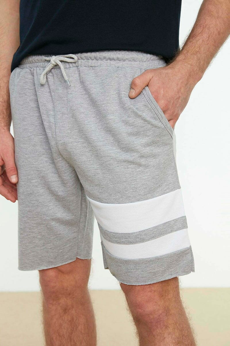 Men's Regular Fit Paneled Shorts - Sweat Shorts 28
