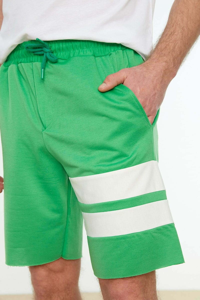 Men's Regular Fit Paneled Shorts - Sweat Shorts 47
