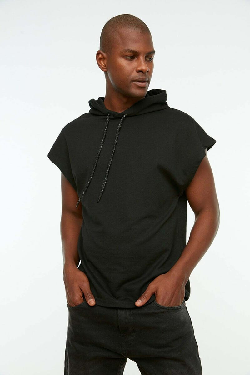 Essential Sleeveless Hoodie Essential Short Sleeve Hoodie Sweatshirt - Hoodies 59