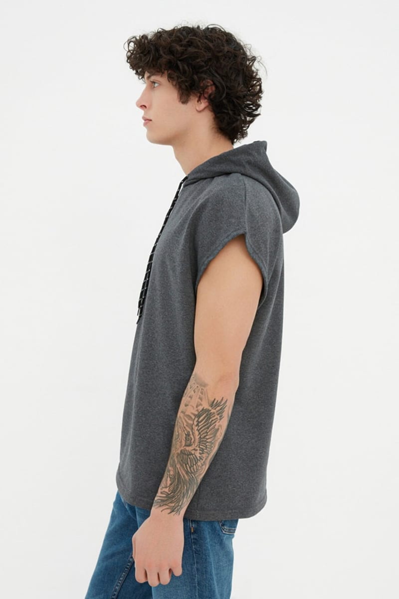 Essential Sleeveless Hoodie Essential Short Sleeve Hoodie Sweatshirt - Hoodies 29