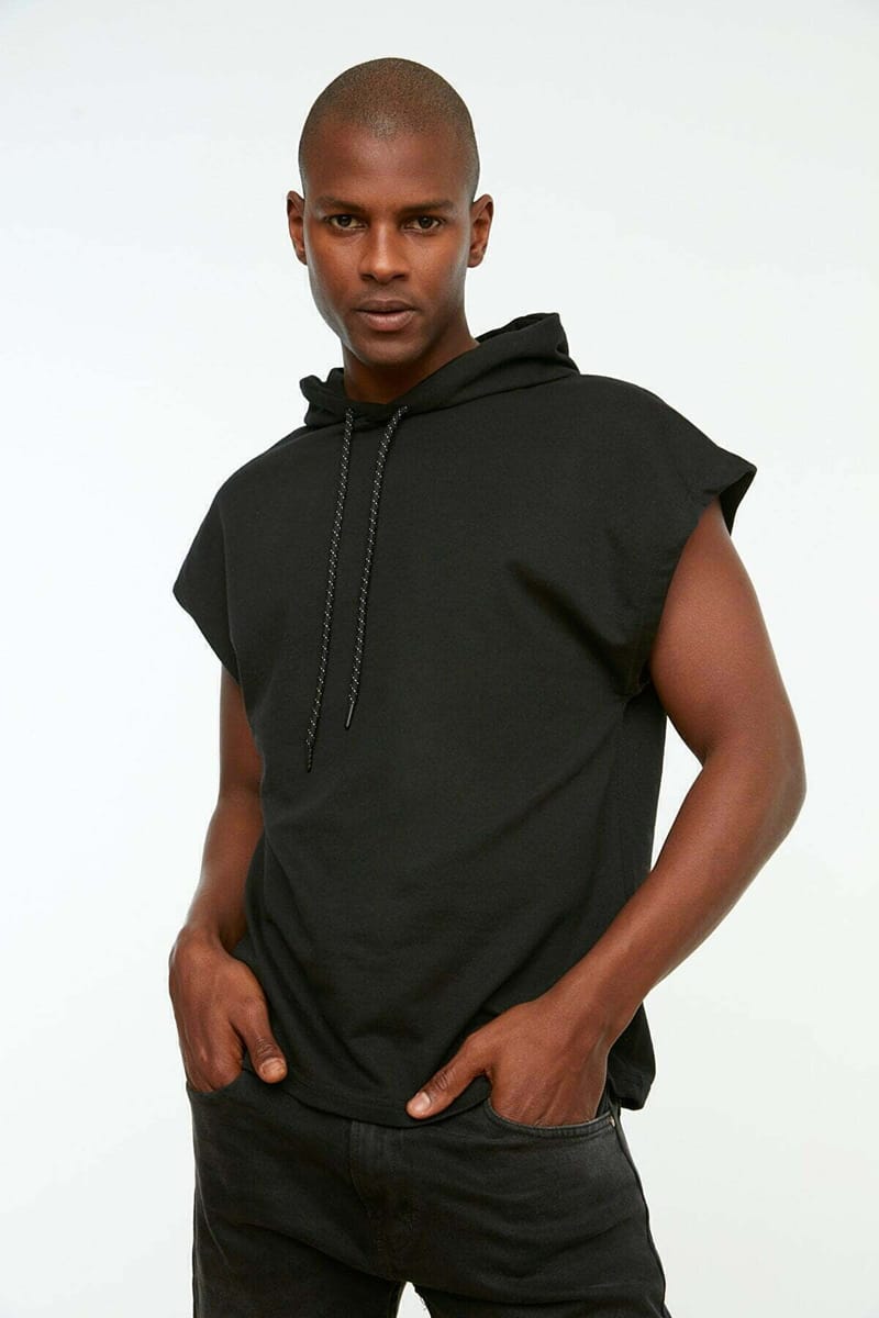 Essential Sleeveless Hoodie Essential Short Sleeve Hoodie Sweatshirt - Hoodies 57