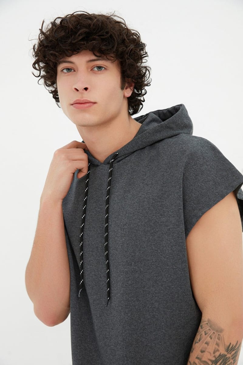 Essential Sleeveless Hoodie Essential Short Sleeve Hoodie Sweatshirt - Hoodies 32